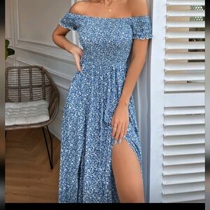 Floral Maxi Dress With 2 Slits